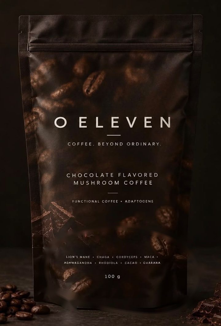 OELEVEN Chocolate Flavored Mushroom Coffee pouch, 100 g