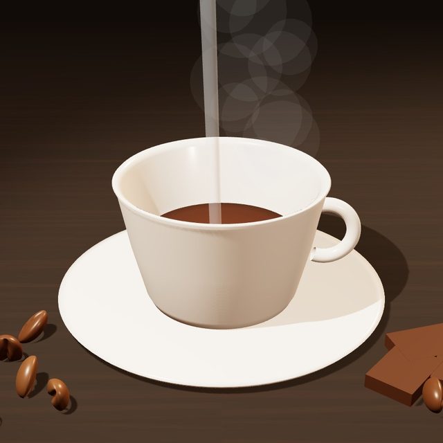 Hot water pouring into the cup